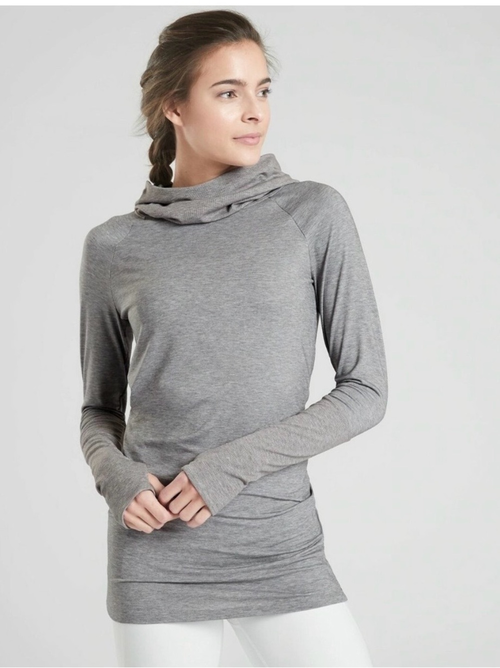 Athleta Women's Lightweight Gray Cowl Neck | Medium
